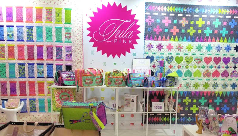 Tula Pink quilting booth | Rona the Ribbiter