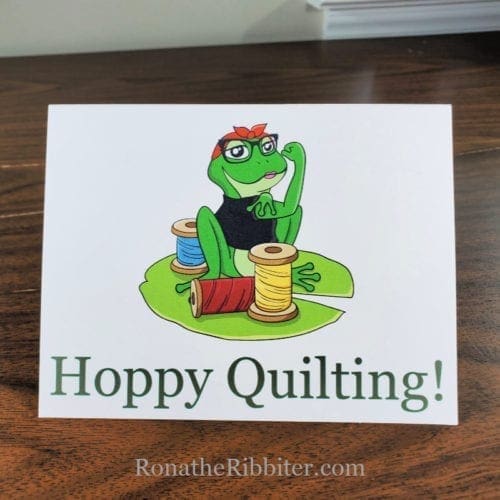 Hoppy Quilting note cards