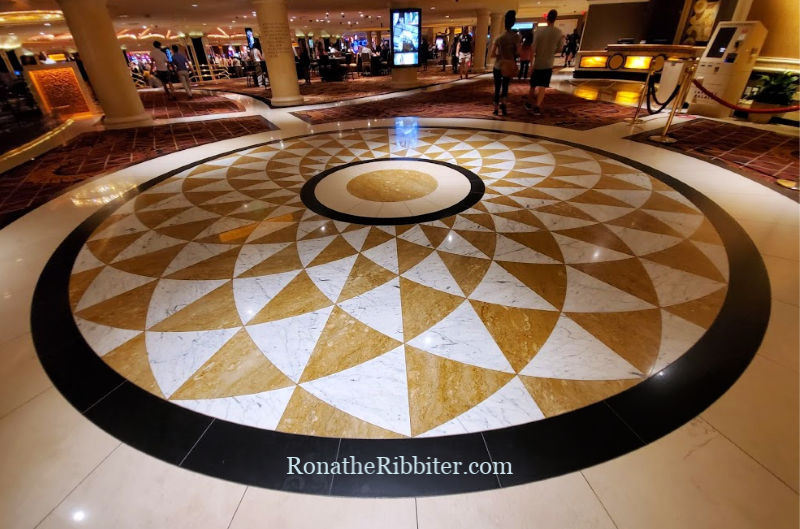 Quilting in Las Vegas, pattern on the floor of Caesars Palace