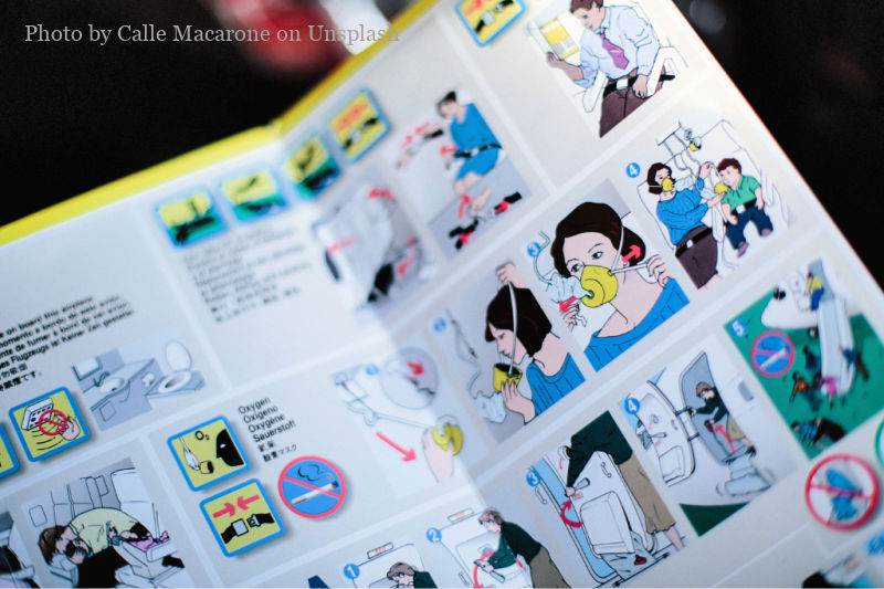 airplane safety tips | safety cards 