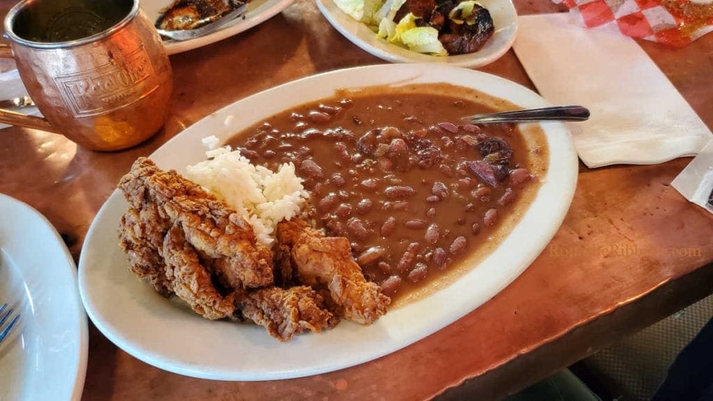 Corner Oyster House Red Beans and Fried Chicken | Best Food of New Orleans | RonatheRibbiter.com