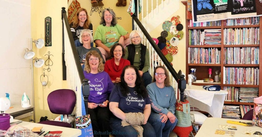 Quilters gathered for fun at a Quilt Retreat! 