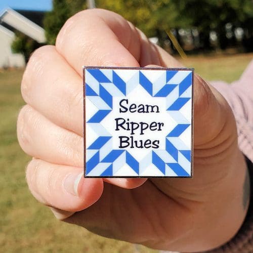 Seam Ripper Blues pin