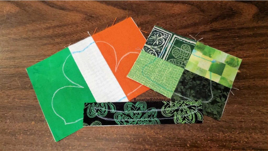 template tracing for Irish quilt block