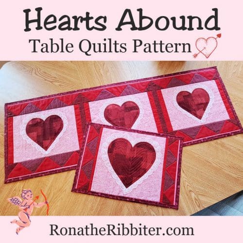 Hearts Abound Table Quilts Pattern