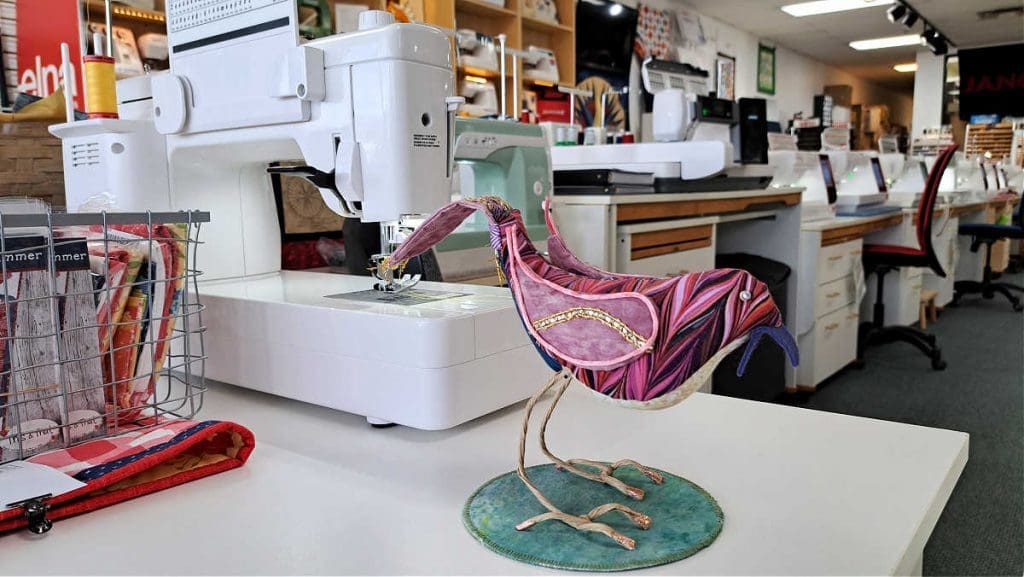 Sew 'N Save sewn bird and sewing machines | Rona the Ribbiter