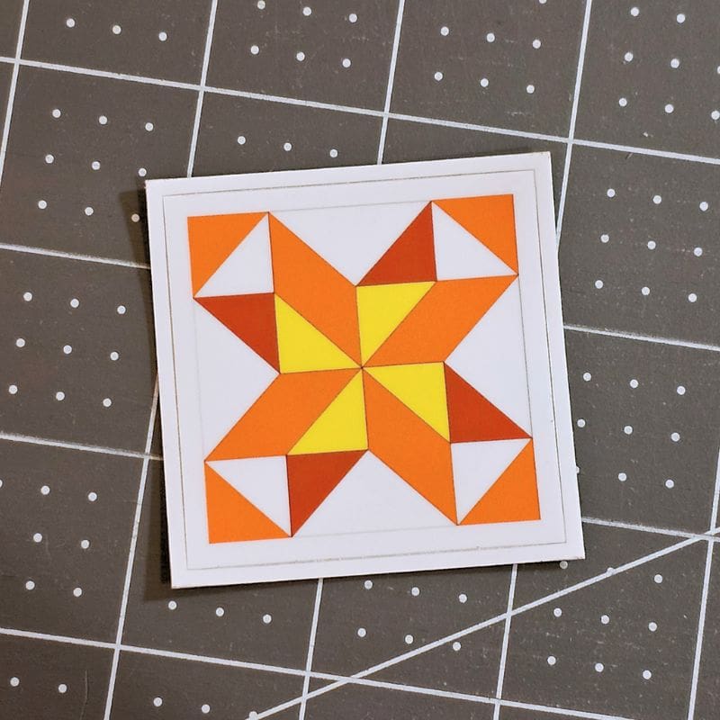 Mosaic Oranges Vinyl Sticker